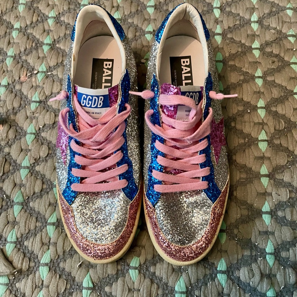 Golden Goose Ball Star Glitter Sneakers size 10